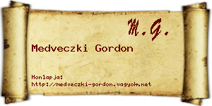 Medveczki Gordon névjegykártya